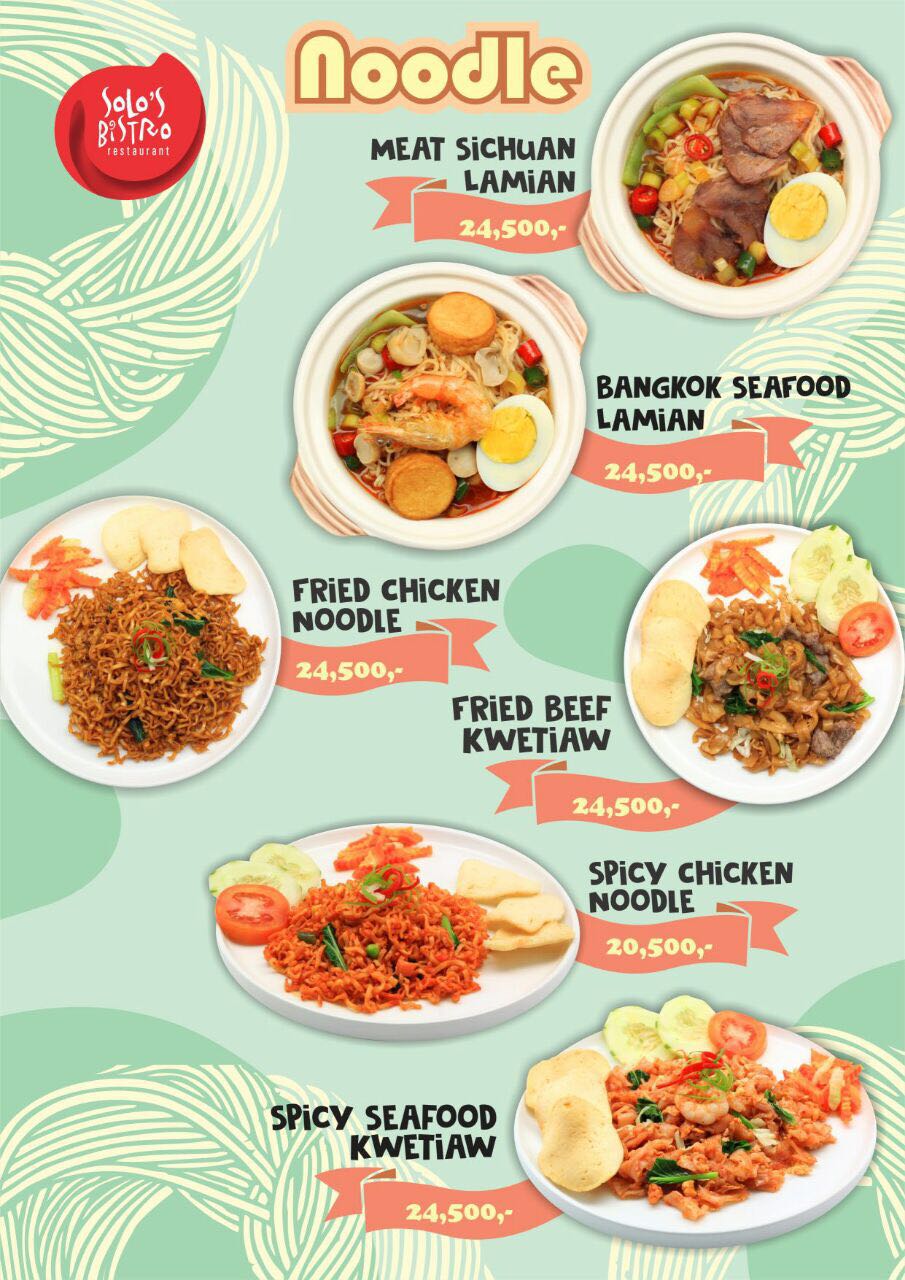 solo bistro menu