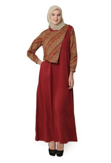 gamis batik sogan solo