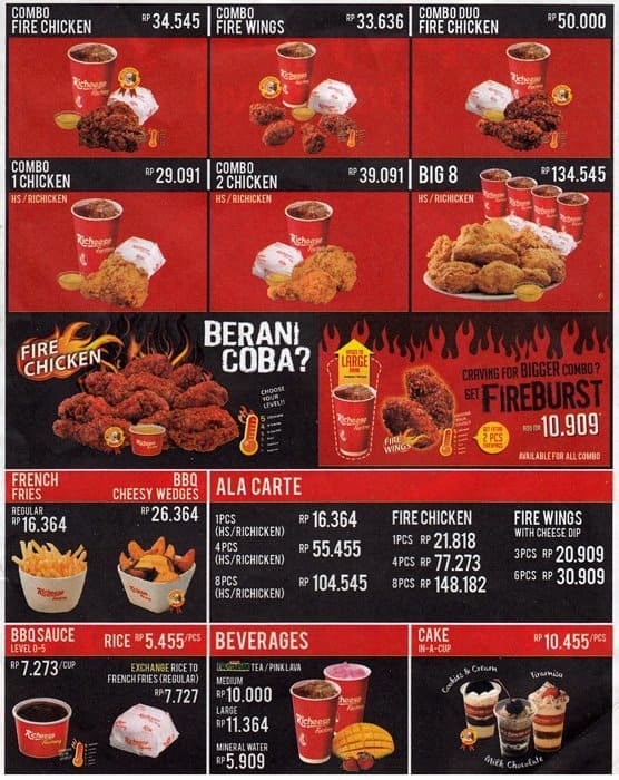 richeese factory solo menu
